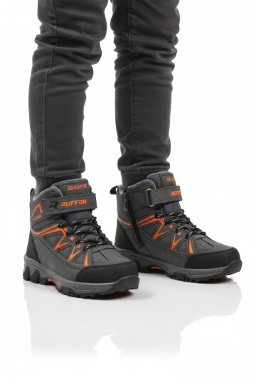 Ruffon Füme-Turuncu İçi Polarlı Çocuk Outdoor Bot 2301 F