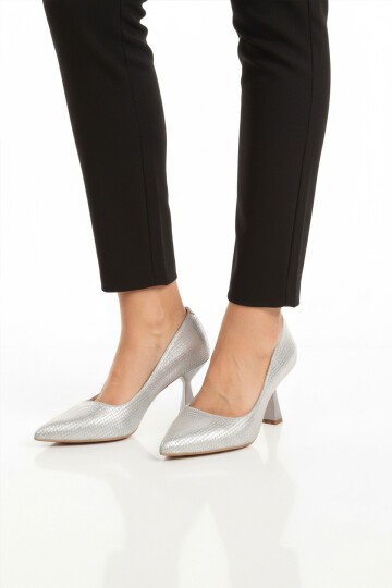 Gümüş Kadın Topuklu Ayakkabı 665140 Z