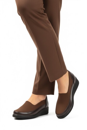 Kahve Floter Tekstil Kadın Günlük Ayakkabı 651586 Z