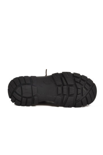 Kahve Hakiki Deri Tokalı Erkek Günlük Ayakkabı 25K570 M