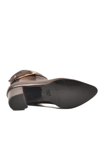 Kahve Suni Deri Kadın Bot 262327 Z (Dar Kalıp)