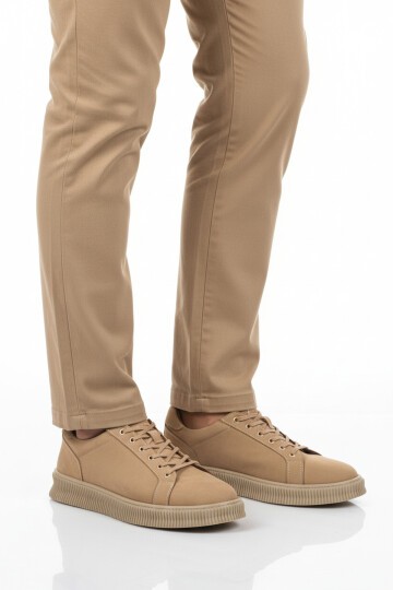 Kum Nubuk Hakiki Deri Erkek Günlük Ayakkabı 2516 M