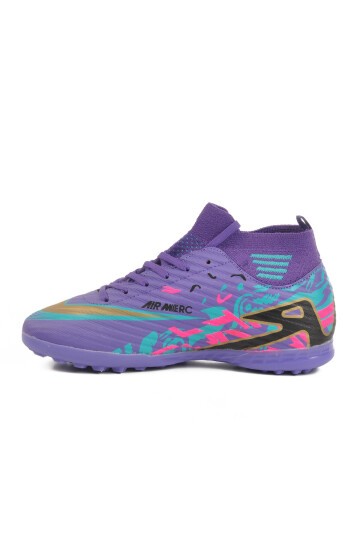 Mor Polyester Karışımlı Unisex Halı Saha Ayakkabısı Merc WJ-502 G