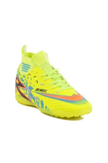 Neon Sarı Polyester Karışımlı Unisex Halı Saha Ayakkabısı Merc WJ-502 G