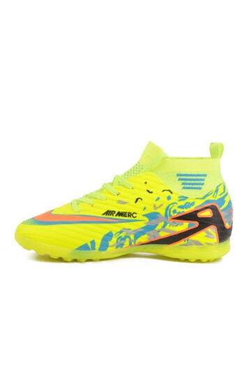 Neon Sarı Polyester Karışımlı Unisex Halı Saha Ayakkabısı Merc WJ-502 G
