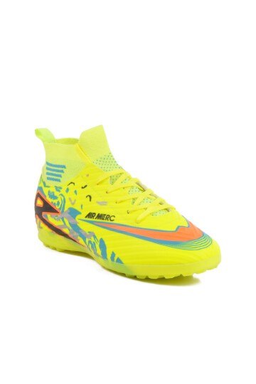 Neon Sarı Polyester Karışımlı Unisex Halı Saha Ayakkabısı Merc WJ-502 M