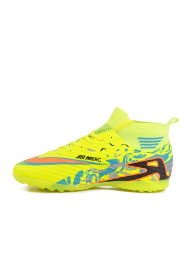 Neon Sarı Polyester Karışımlı Unisex Halı Saha Ayakkabısı Merc WJ-502 M