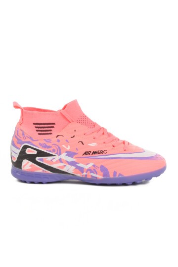 Pembe Polyester Karışımlı Unisex Halı Saha Ayakkabısı Merc WJ-502 G