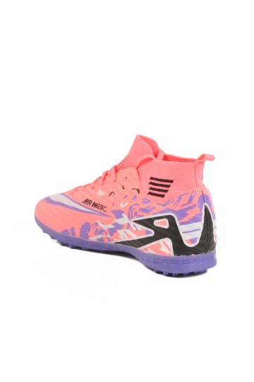 Pembe Polyester Karışımlı Unisex Halı Saha Ayakkabısı Merc WJ-502 G