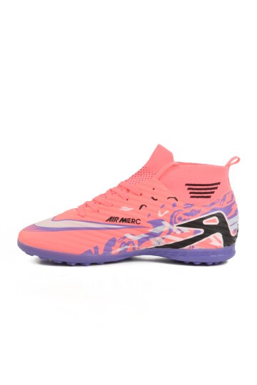 Pembe Polyester Karışımlı Unisex Halı Saha Ayakkabısı Merc WJ-502 M