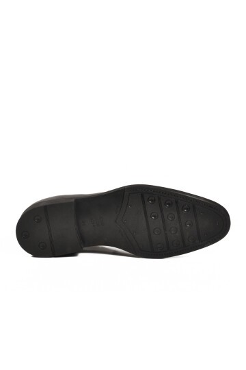Siyah Açma Hakiki Deri Erkek Klasik Ayakkabı 02133 M