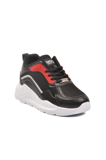 Siyah-Bordo Esnek Unisex Spor Ayakkabı 051 G