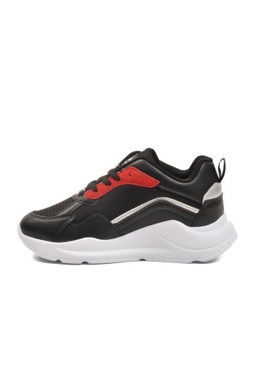 Siyah-Bordo Esnek Unisex Spor Ayakkabı 051 G