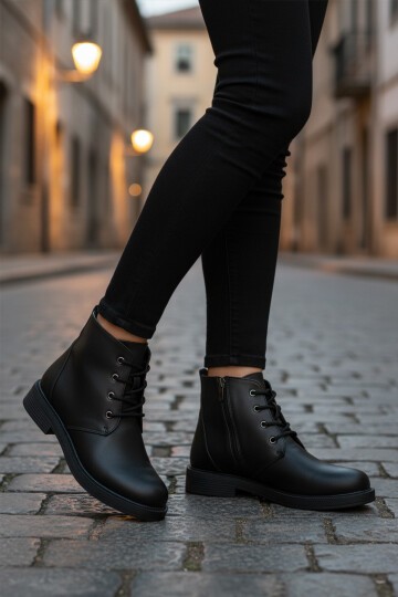 Siyah Cilt Kadın Bot 284098 Z