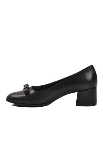 Siyah Cilt Kadın Topuklu Ayakkabı 519081 Z