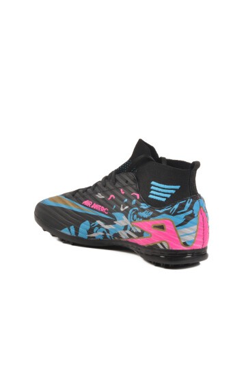 Siyah-Fuşya Polyester Karışımlı Unisex Halı Saha Ayakkabısı Merc WJ-502 M