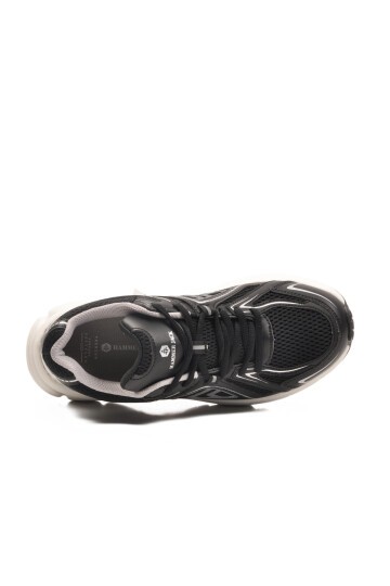 Siyah-Gümüş Fileli Comfort Taban Unisex Spor Ayakkabı 101 25029 Dipper G