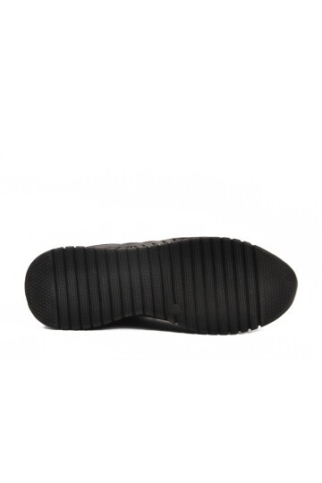 Siyah Hakiki Deri Bağcıklı Erkek Günlük Ayakkabı 315 M