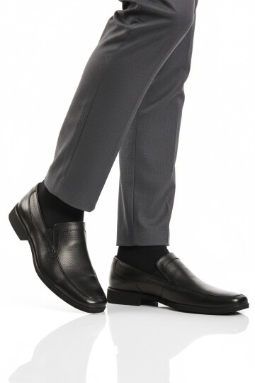 Siyah Hakiki Deri Erkek Klasik Ayakkabı 00685 M