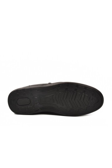 Siyah Kırışık Hakiki Deri Erkek Günlük Ayakkabı DSN 2035 M