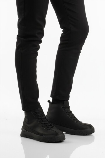 Siyah Nubuk Hakiki Deri Erkek Bot 260014 M