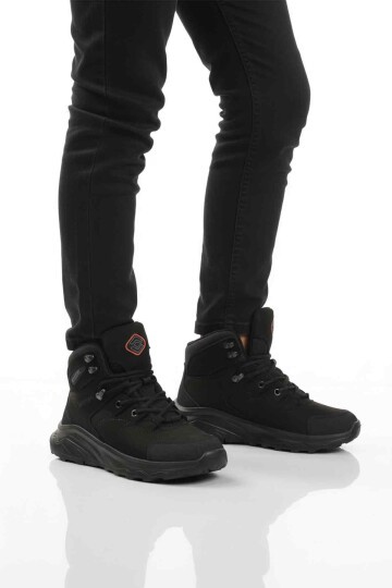 Siyah Nubuk Su Geçirmez Kadın Outdoor Ayakkabı G2041 G