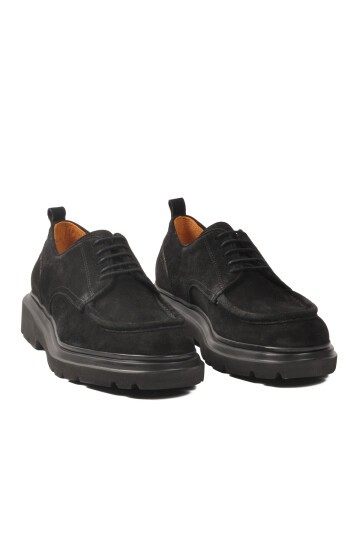 Siyah Nubuk Süet Erkek Günlük Ayakkabı 54083 M