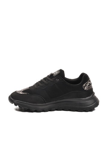 Siyah Esnek Unisex Spor Ayakkabı Roni G