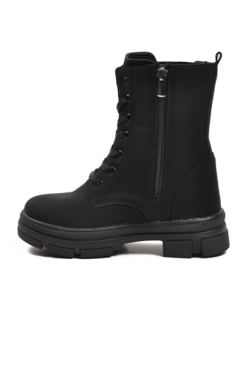 Siyah İçi Polarlı Çocuk Bot G-1001 F ( Fermuarlıi )