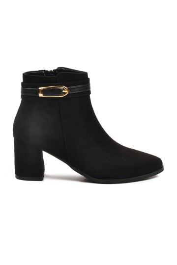 Siyah Süet İçi Kürklü Kadın Bot 547815 Z