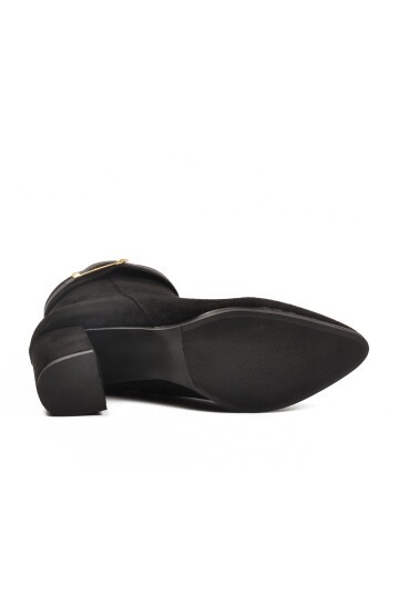 Siyah Süet İçi Kürklü Kadın Bot 547815 Z