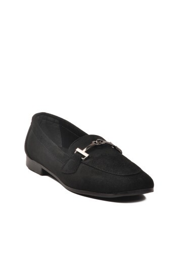 Siyah Süet Hafif Kadın Günlük Ayakkabı 572433 Z