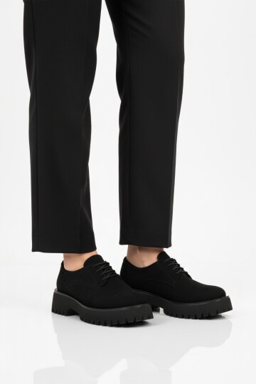 Siyah Süet Kadın Günlük Ayakkabı 572451 Z