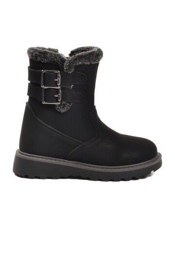 Siyah Polarlı Çocuk Bot Buckle F