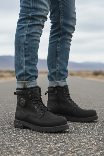 Siyah Fermuarlı Kadın Bot 528 G