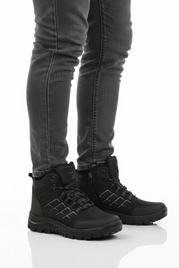 Siyah Unisex Fermuarlı İçi Kürklü Bot 700 G