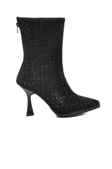 Siyah Yüksek Topuklu Kadın Çizme 671131 Z