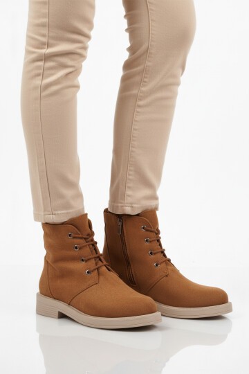 Taba Süet Fermuarlı Kadın Bot 284098 Z