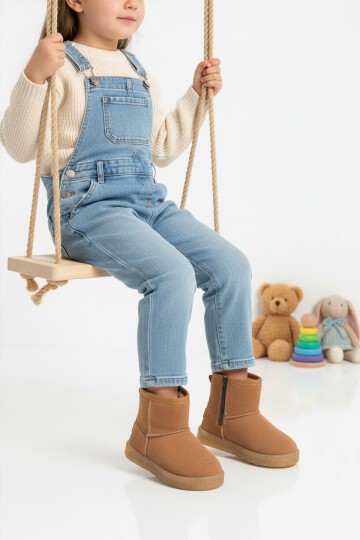 Taba Tekstil İçi Kürklü Fermuarlı Çocuk Bot 1212 P