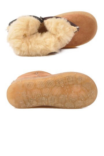 Taba Tekstil İçi Kürklü Fermuarlı Çocuk Bot 1212 P