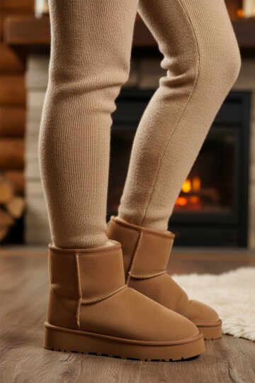 Vizon Süet İçi Kürklü Kadın Bot 696081 Z