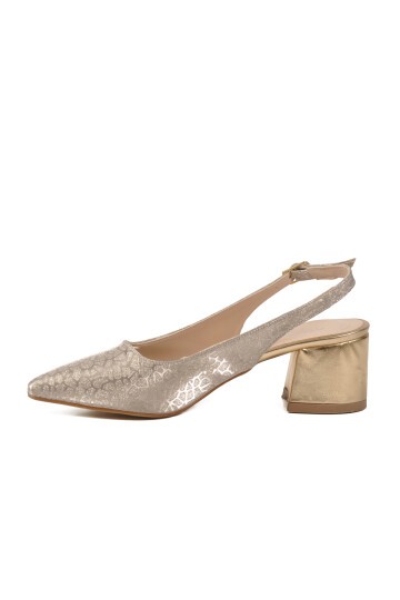 Altın Kadın Abiye Ayakkabı 417688 Z