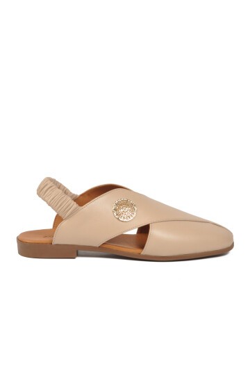 Bej Hakiki Deri Hafif Kadın Günlük Ayakkabı 604 Z