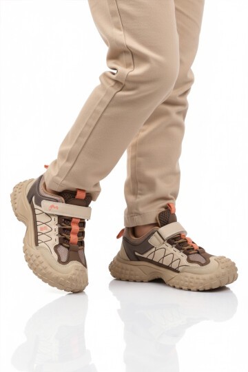 Bej-Kahve Çocuk Spor Ayakkabı 22676 F