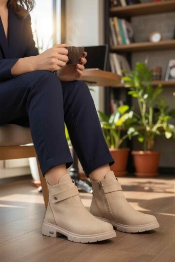 Bej Nubuk Kadın Bot PC-55336 Z