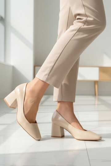 Bej Kadın Abiye Ayakkabı 593055 Z