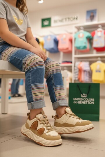 Bej Çocuk Spor Ayakkabı Benetton BN-12031 F