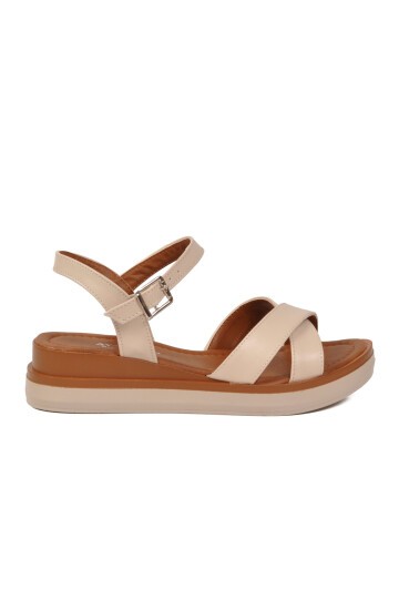 Bej Hafif Slingback Kadın Sandalet 335332 Z