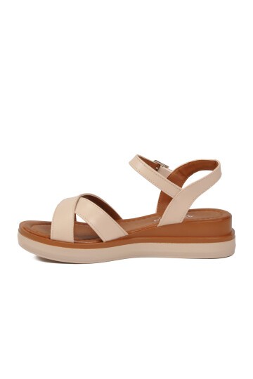Bej Hafif Slingback Kadın Sandalet 335332 Z