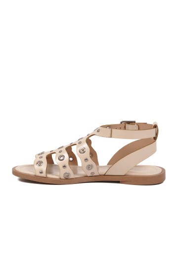 Bej Hafif ComfortSole Taban Kadın Sandalet 335337 Z